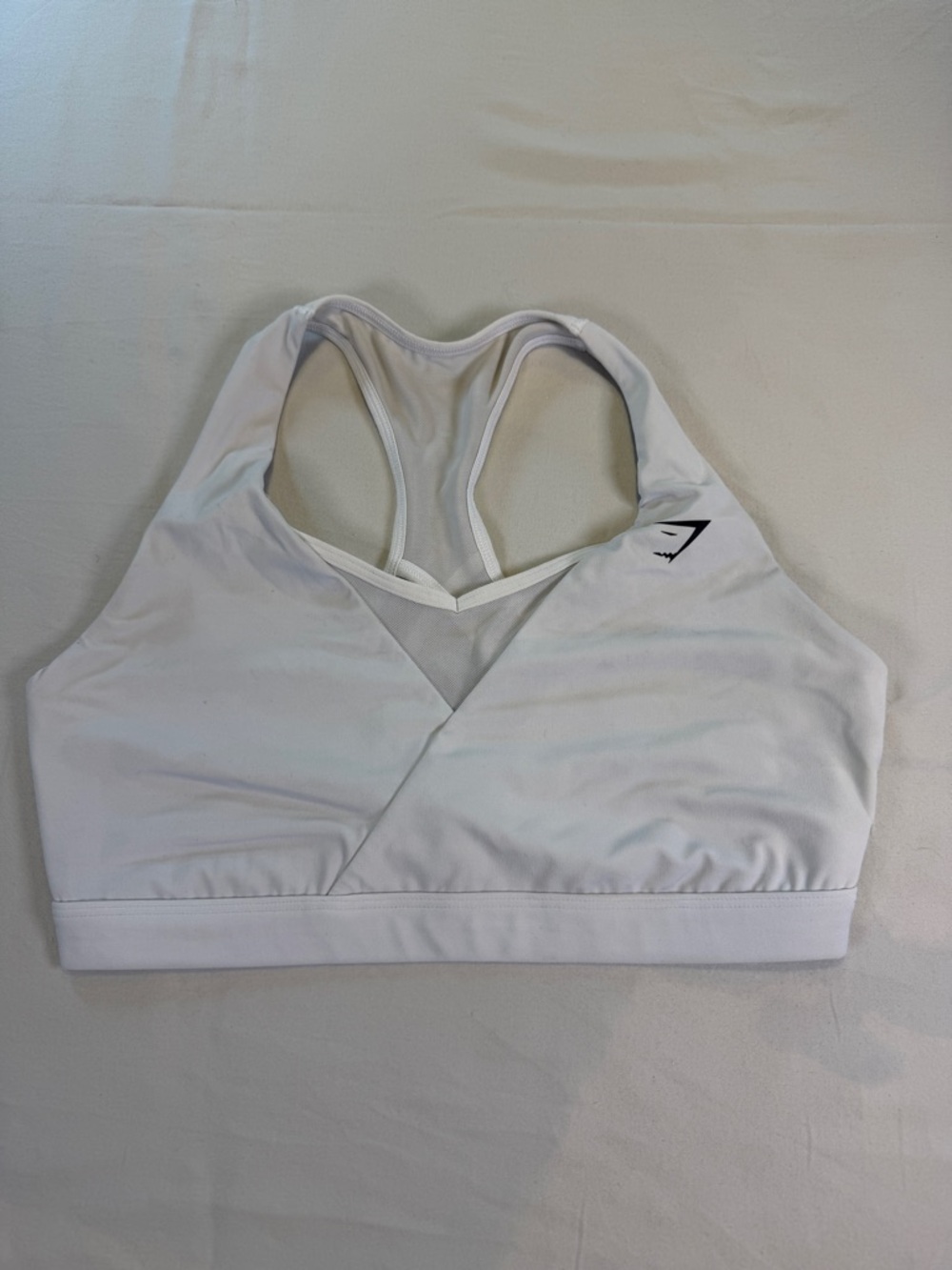 Gymshark Mesh Racerback Max Support Sports Bra White Size M Women